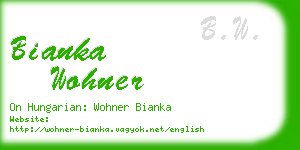 bianka wohner business card